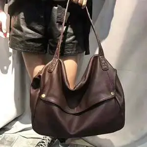 頭層牛皮潘多拉魔盒編織大包包 女式柔軟皮單肩背包斜挎包 托特包手袋單肩包 手提袋真皮女包