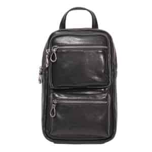 新款男士真皮胸包 頭層牛皮斜挎小背包 休閒旅行單肩包斜背包 大容量iPad包包推薦 多包網