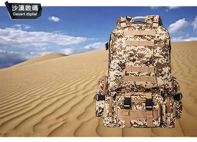 軍迷戶外戰術後背包 大容量雙肩旅行包 多功能登山包男包背囊迷彩組合包包